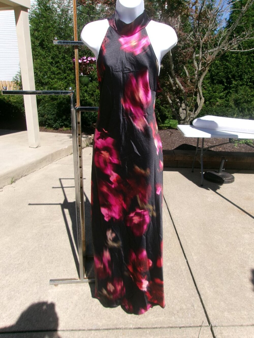 NWOT STEVE MADDEN BLACK&PINK FLORAL MAXI DRESS XL